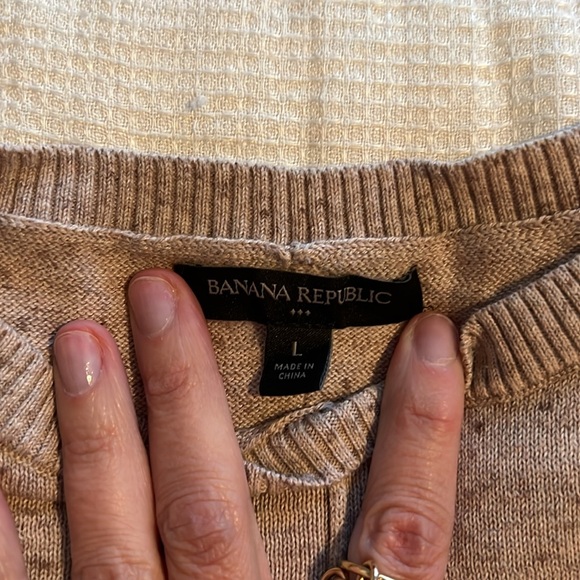 BR Factory Heathered Brown Lightweight Sweater size L - Picture 2 of 3